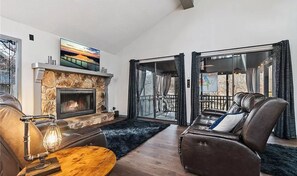 A wall of windows makes it light & bright and offers a great view