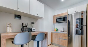 The kitchen has all the essentials