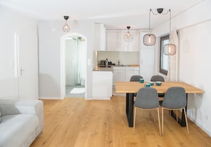 Living area with kitchen