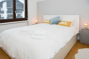 Bedroom with a double bed