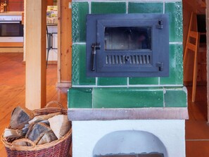 Fireplace in the living room