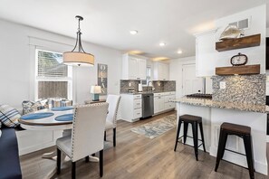 Dining area with coffee bar 