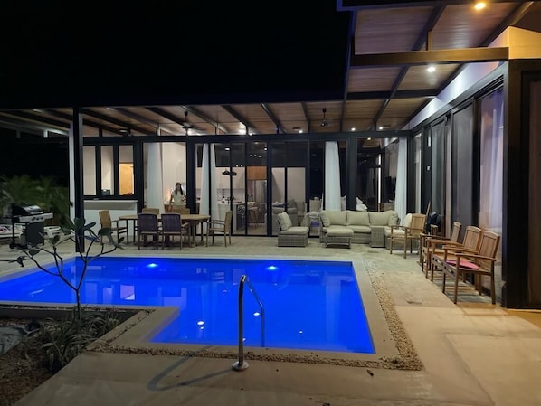 Private pool and social area.
