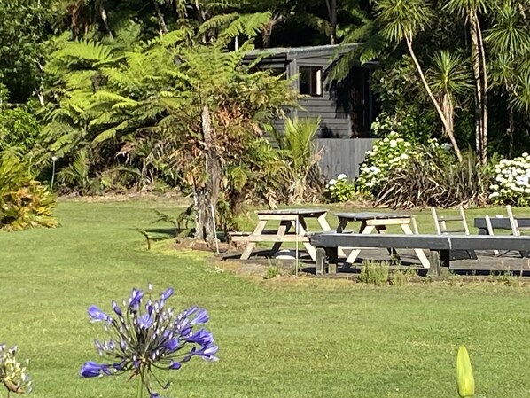 Nestled on the edge of Coromandel State Forest overlooking expansive yard