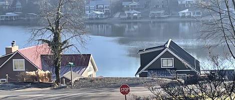 Beautiful view of Apple Valley Lake from front deck.