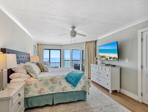 Master bedroom beach view with Cable TV/Smart TV