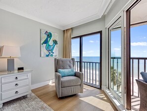 Unbeatable beach views from master bedroom, reclining/swivel chair to watch dolphins swim by