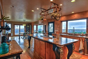 Enjoy the unique metal work throughout the living areas.