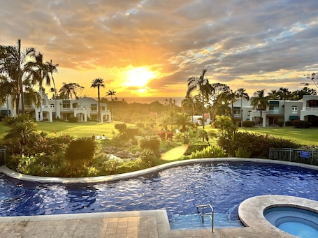 Enjoy the sunset right from the pool and hot tub!