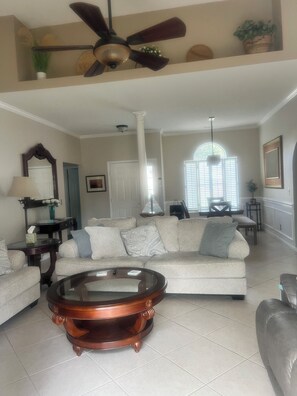 open concept living/dining