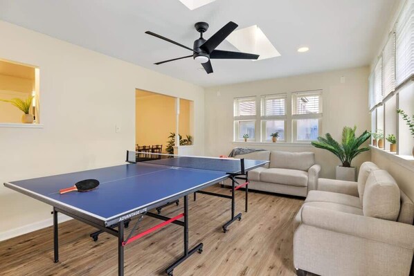 Game on! Ping pong fun for all ages.