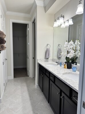 Downstairs Master bath with shower.