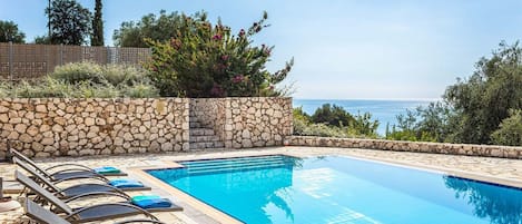 Endearing Kefalonia Villa | 3 Bedrooms | Villa Afrato Sea View | Private Pool & Wonderful Sea View | Trapezaki