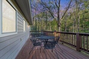 2nd Level Deck = Peace, serenity and savory meals or morning coffee 