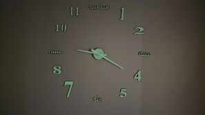 Living room - illuminated glow-in-the-dark, accent wall clock