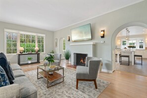 Living room with TV (main house)