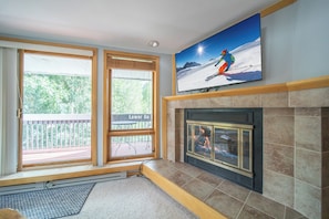 Cozy fireplace