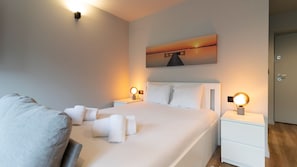 Our cozy retreat counts with a comfortable double bed and an AC unit, for a restful night's sleep #stunning #oasis