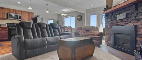 Cozy living room with fireplace