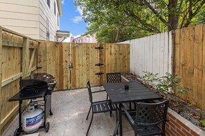 Grill and small dining table