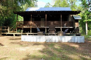 Back porch & firepit/sitting area 