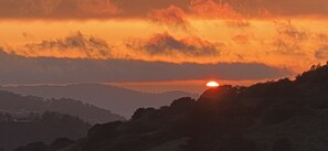 View of the sunset over Monterey