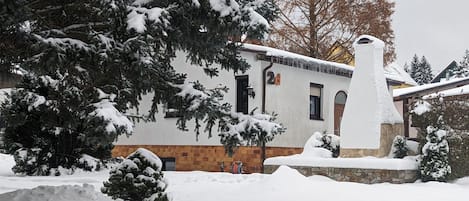 Außenansicht Ferienhaus Waldblick im Erzgebirge