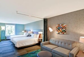 2 Queen beds