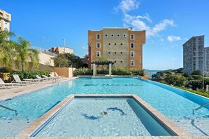 The pool at PeñaMar Ocean Club is the perfect place to cool down after a day at the beach.