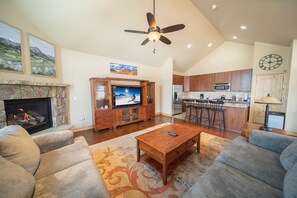 Vaulted ceilings bring in the natural light