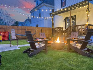 Enjoy our backyard with many yard games and a fire pit!