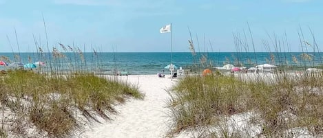 Golf cart rentals make beach days a breeze. 