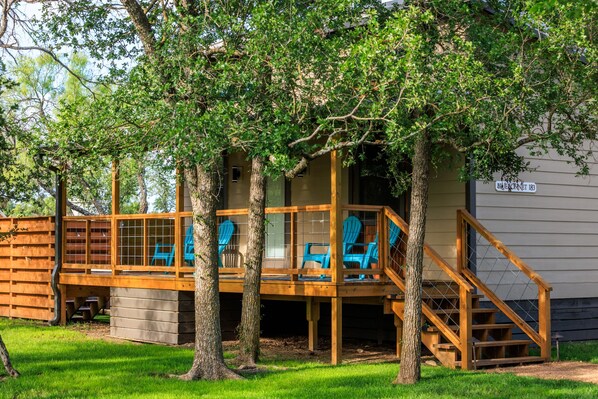 Enjoy a cup of coffee on the front porch.