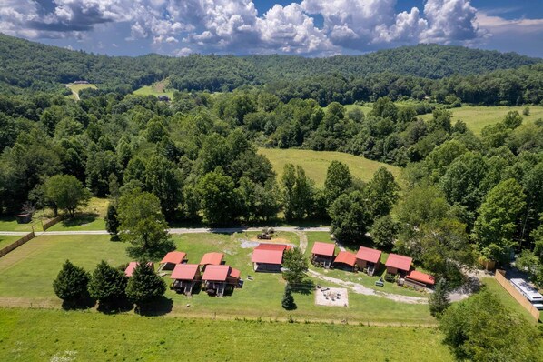 Aerial View - Dragon Rest Cabins