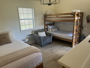 Simple & Elegant, Queen Bed and Bunk Bed sleeping accommodations