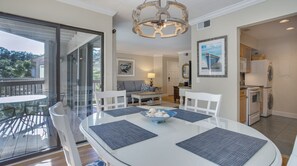 Round dining table perfect for small family meals