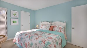 Guest bedroom with king sized bed