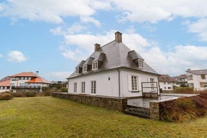 Outside with large garden