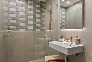 Toilet with walking shower