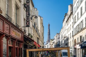 Eiffel Tower down the street
