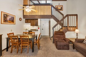 Studio with loft, balcony and kitchenette