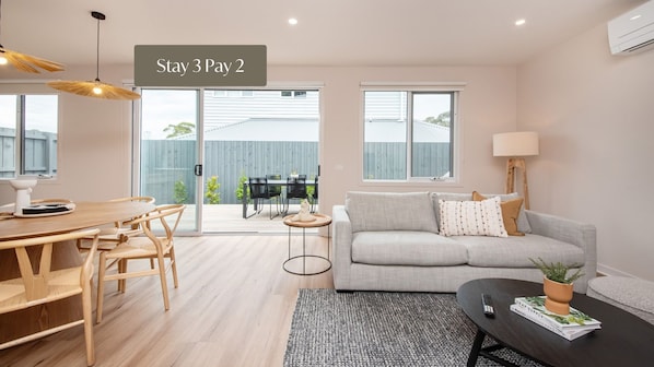 Space to relax in the open plan living