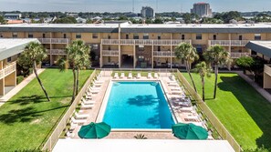 Aerial view of the pool
