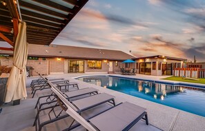 Cool off in the pool or just hang by the water—here, the good times never end.