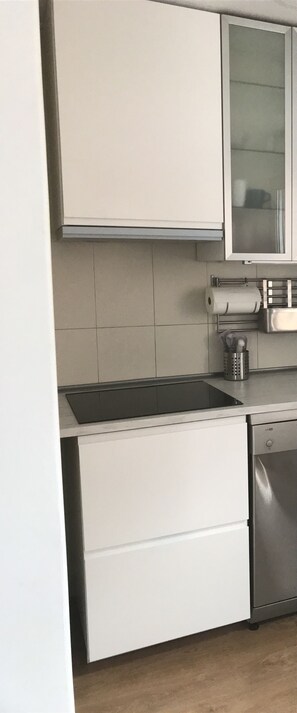 View of the kitchen-dining room