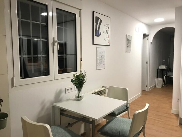 View of the kitchen-dining room