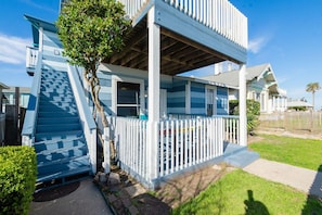 Stairway to Upper Deck and porch of Cast A Waves.