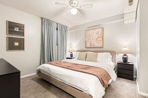 Relax and unwind in the comfort of this king-sized bed