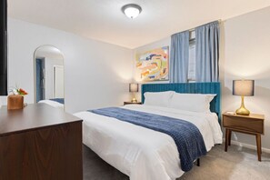 Relax and unwind in the comfort of this king-sized bed
