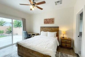 Bedroom #1 with queen bed and walk in closet (1).